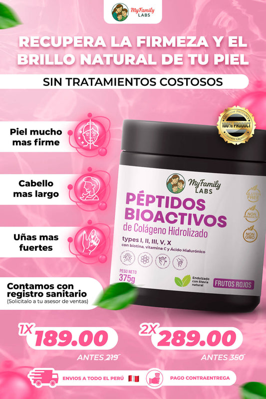 Péptidos Bioactivos de Colágeno ®Fórmula Americana Completa 7 en 1